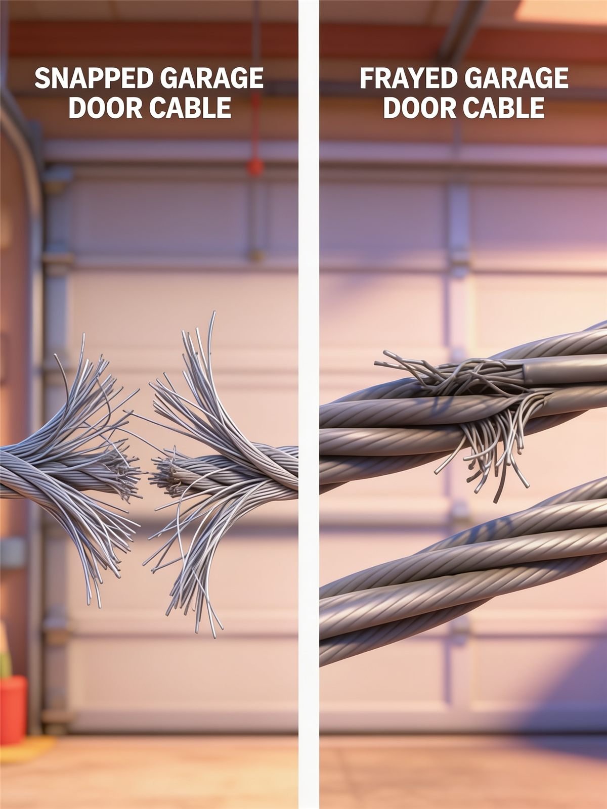 Garage door cable repair and replacement in DFW