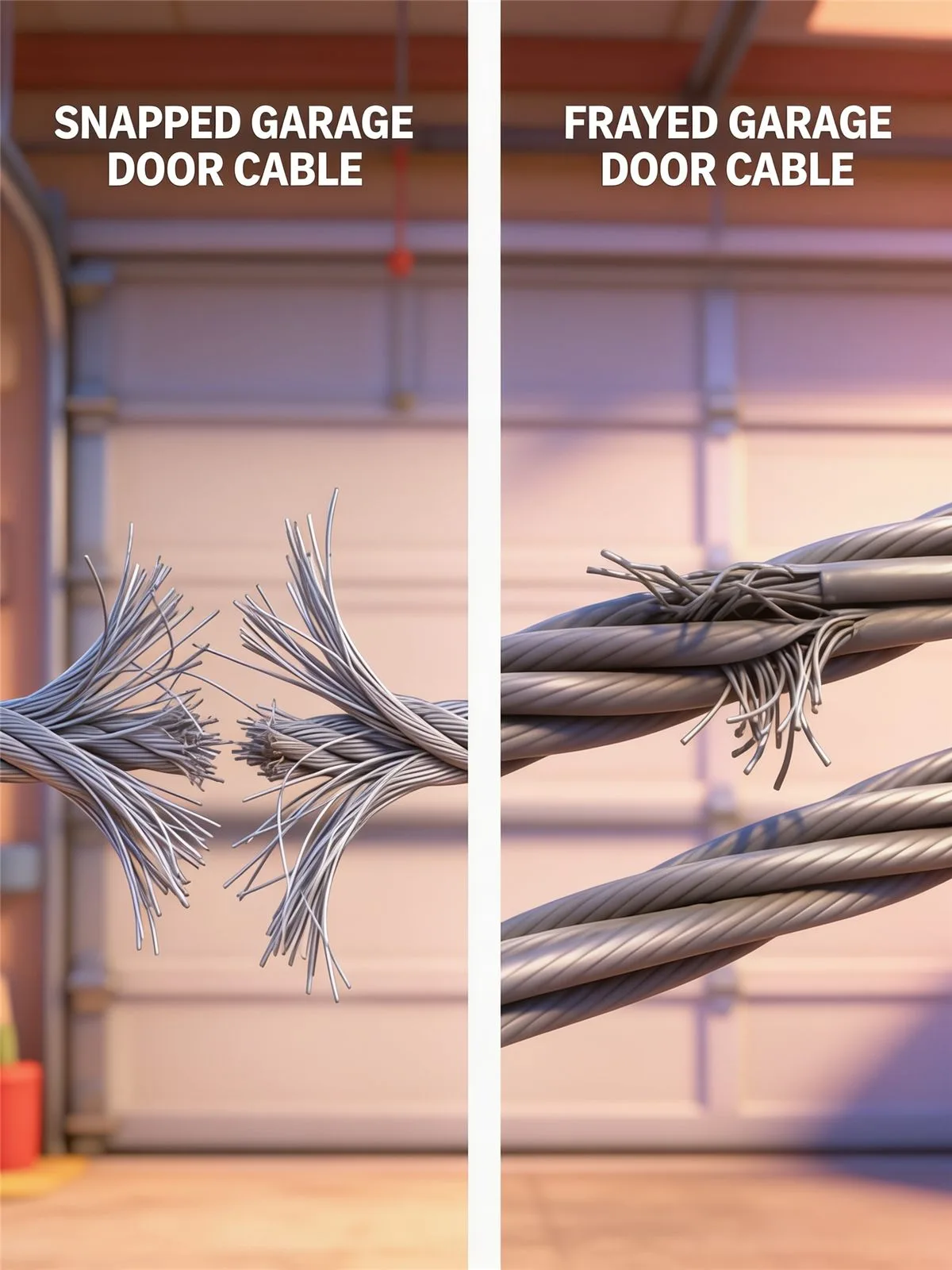 Garage door cable repair and replacement in DFW