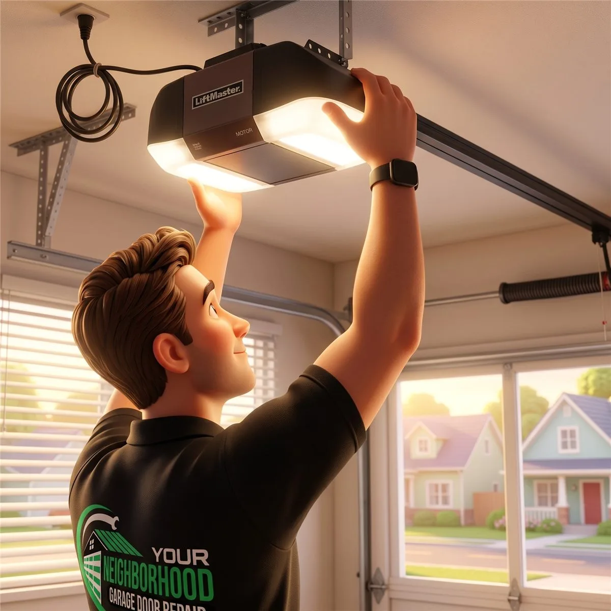 Garage door opener motor repair and installation