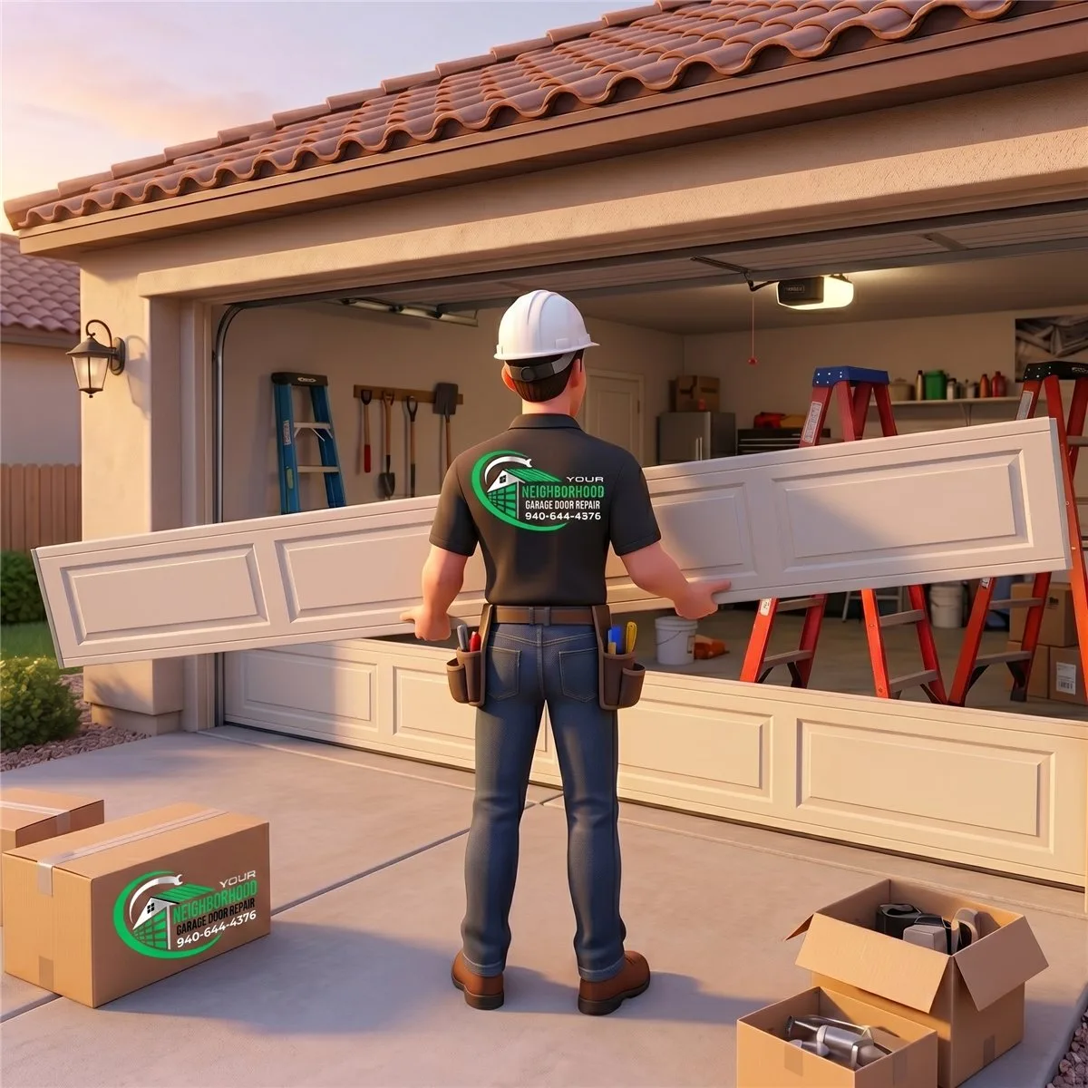 New garage door installation