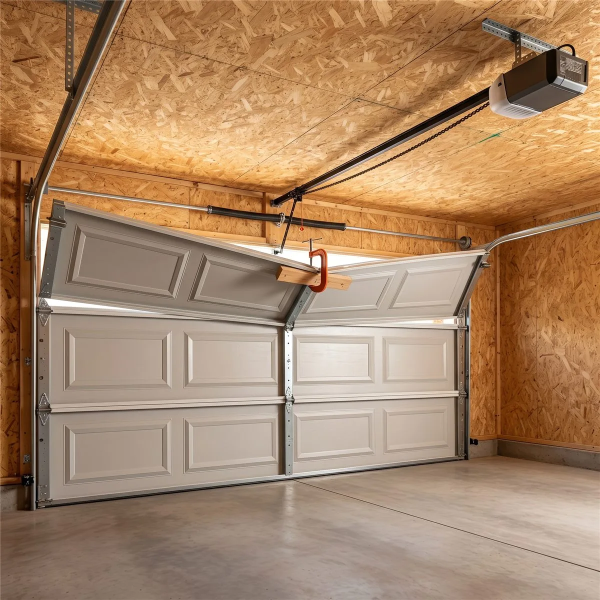 Damaged garage door panel replacement